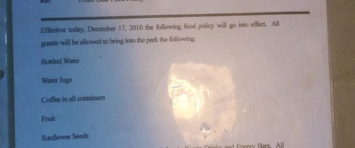 Items Allowed into Sports Park set by Pinnacle Items Allowed into Sports Park set by Pinnacle