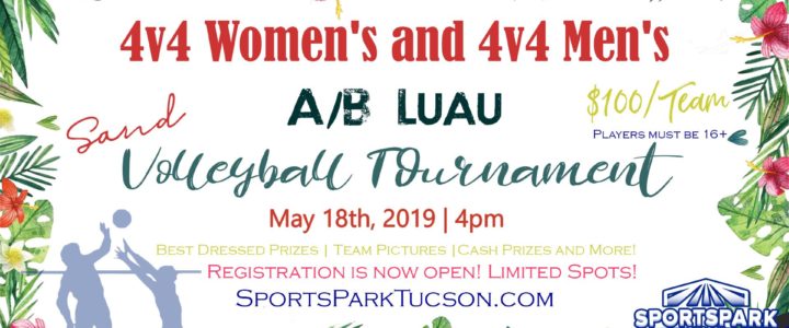 May 18th Luau Volleyball Tournament 4v4 – A/B