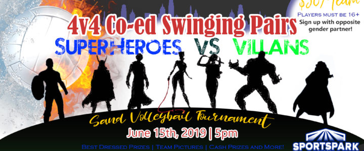 Jun 15th Volleyball Tournament Swinging Pairs 4v4 – A/B