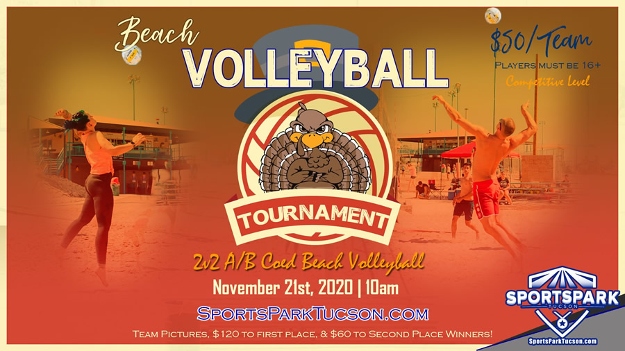 Nov 21st Doubles Sand Volleyball Tournament Coed 2v2 Sports Park Tucson