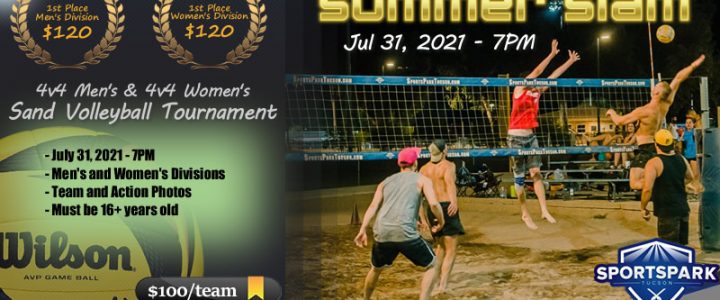 Jul 31st Sand Volleyball Tournament Men’s & Women’s 4v4