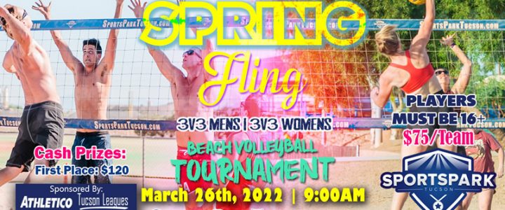 Mar 26th Sand Volleyball Tournament Men’s & Women’s 3v3