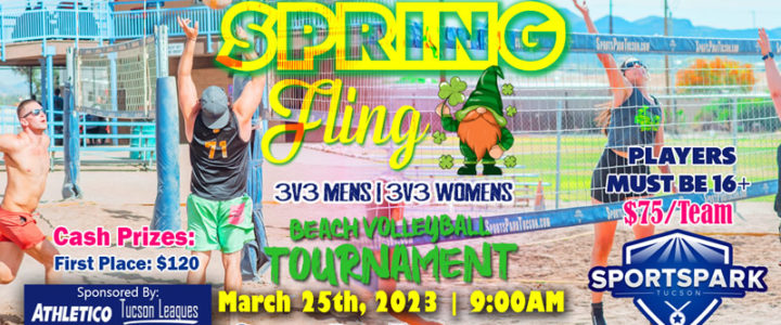 Mar 25th Sand Volleyball Tournament Men’s & Women’s 3v3